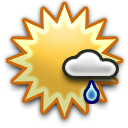 icon Overcast with rain showers at times